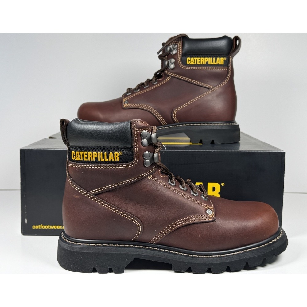 Caterpillar CAT Second Shift Work Boot 6" Men's Size 8 Wide Soft Toe Tan P72365